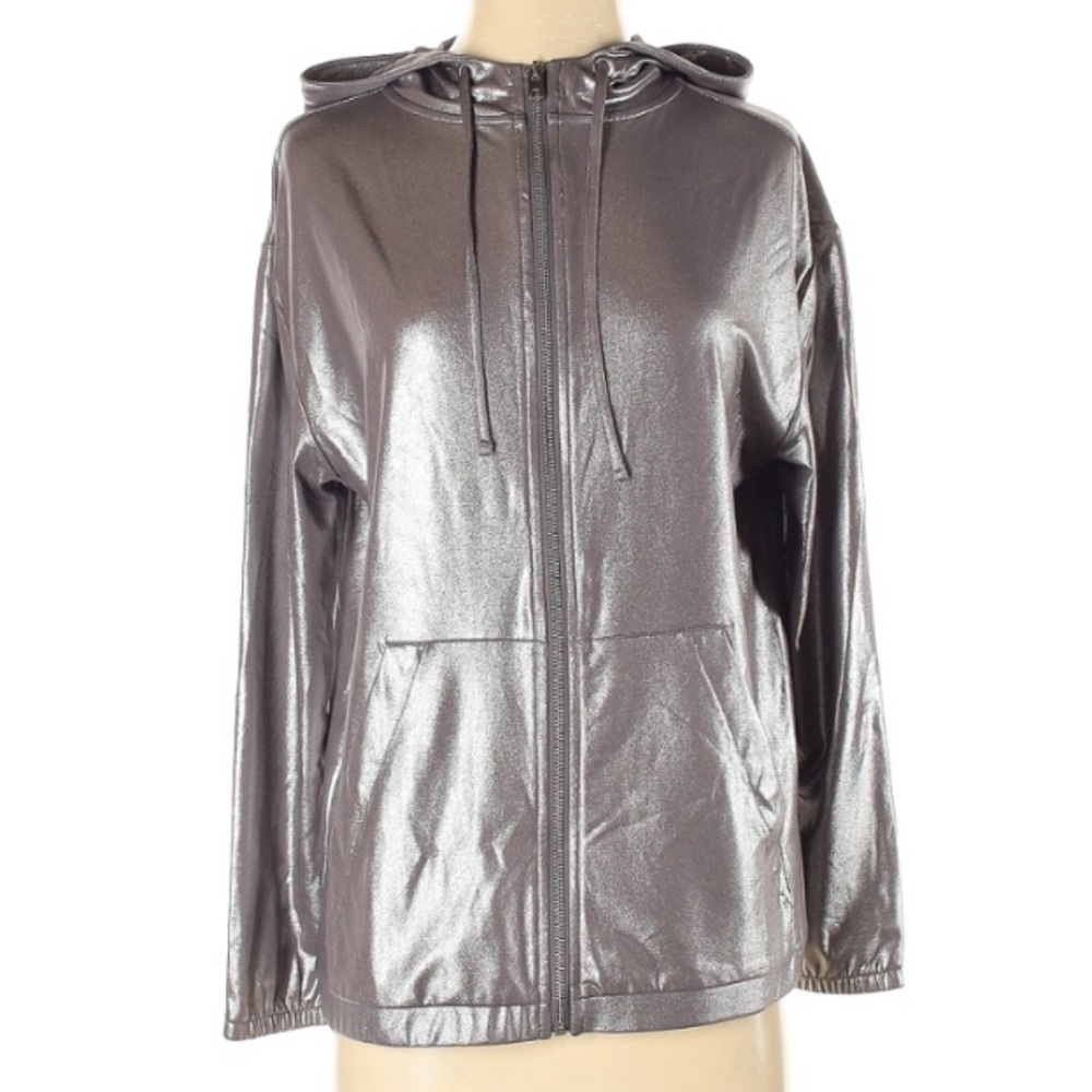 H&M Coachella metallic purple zip up size XS